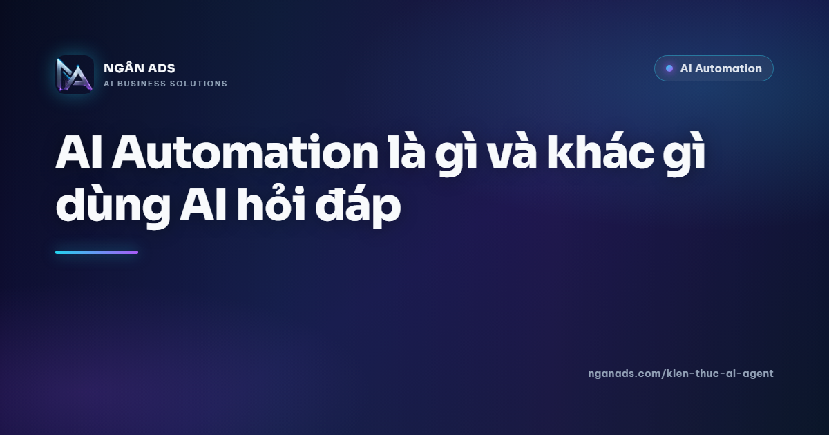 AI Automation là gì? Khác gì dùng AI hỏi đáp | Ngân Ads