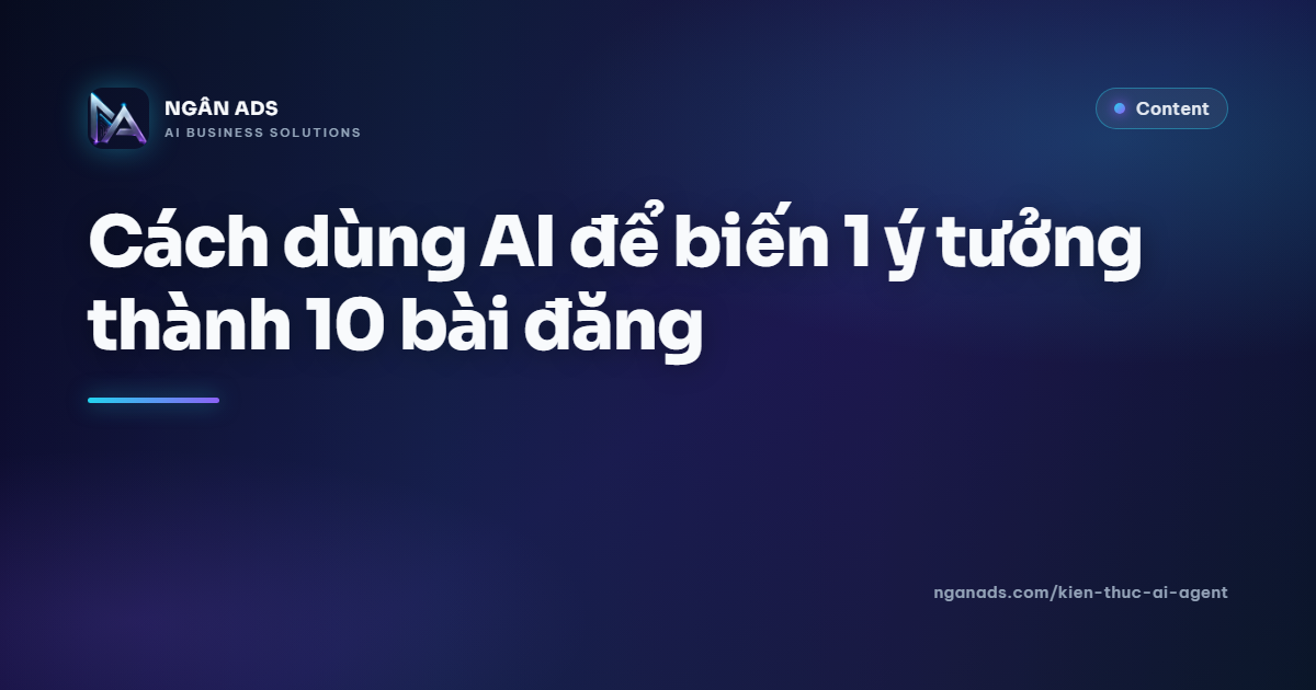 Cách dùng AI để biến 1 ý tưởng thành 10 bài đăng