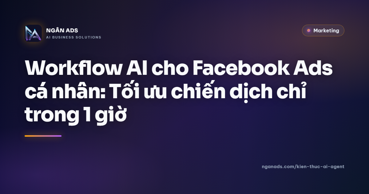 Workflow AI cho Facebook Ads cá nhân | Tối ưu chiến dịch nhanh