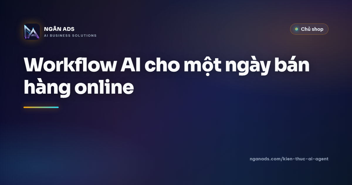 Workflow AI cho một ngày bán hàng online | Ngân Ads