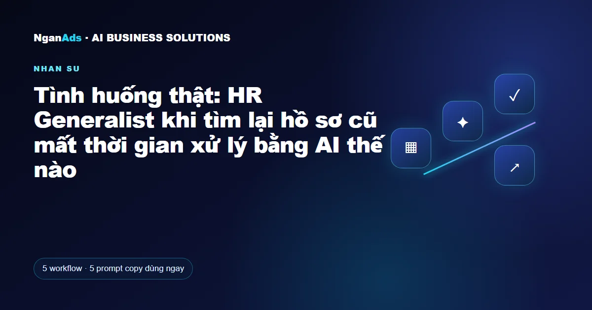 Tình huống thật: HR Generalist khi tìm lại hồ sơ cũ mất thời