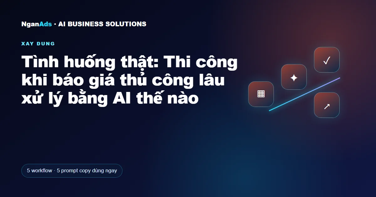 Tình huống thật: Thi công khi báo giá thủ công lâu xử lý bằn