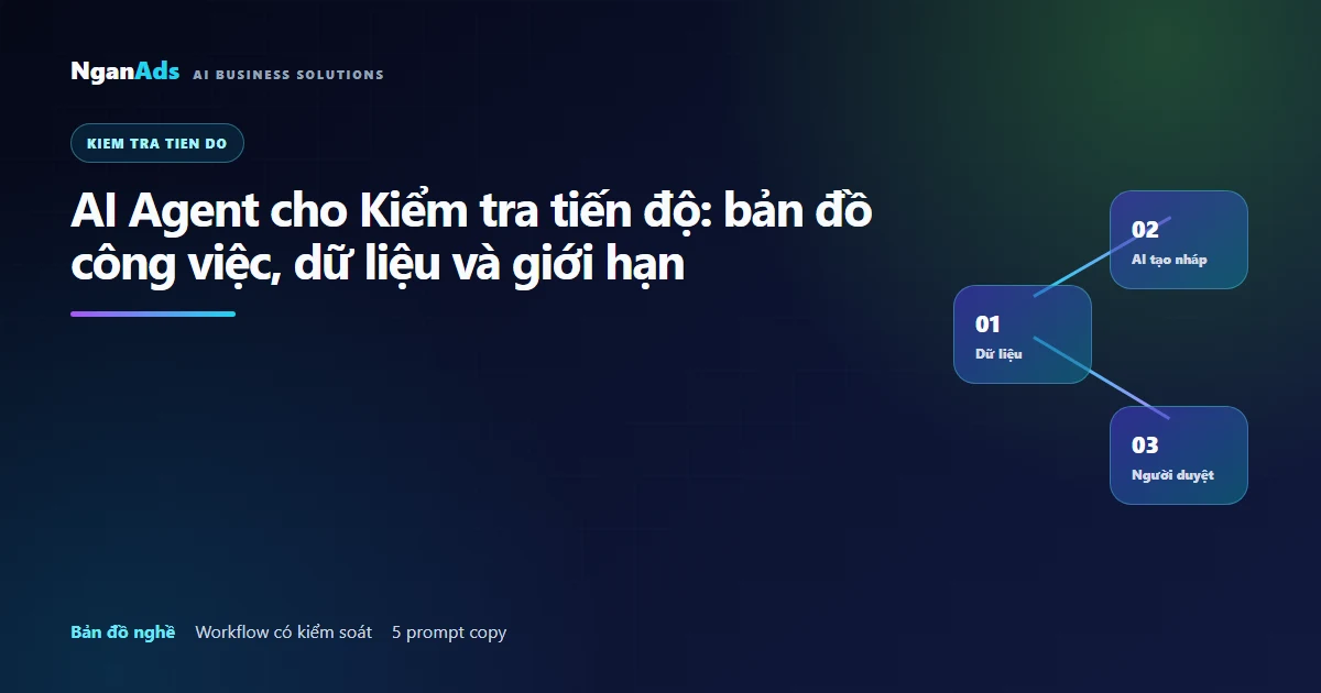 AI Agent cho Kiểm tra tiến độ: bản đồ công việc, dữ liệu …