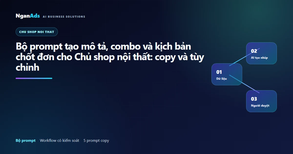 Bộ prompt thực hành AI cho Chủ shop nội thất