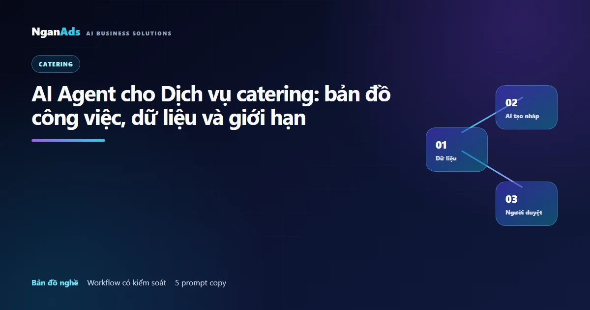AI Agent cho Dịch vụ catering: bản đồ công việc, dữ liệu …