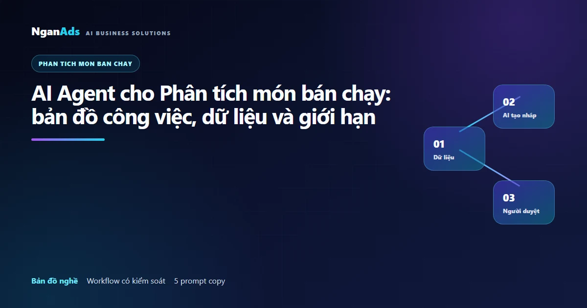 AI Agent cho Phân tích món bán chạy: bản đồ công việc, dữ…