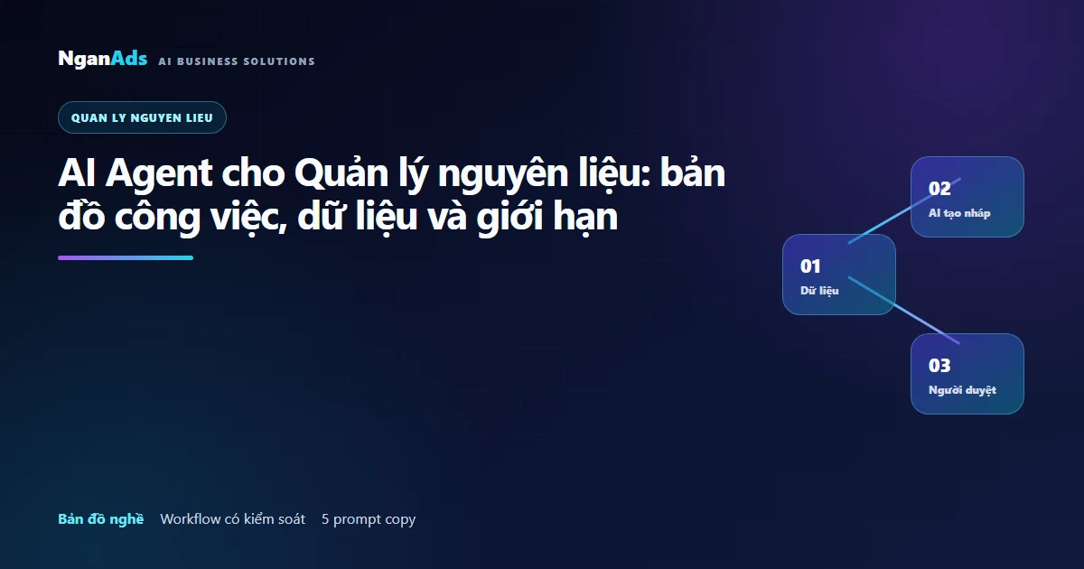 AI Agent cho Quản lý nguyên liệu: bản đồ công việc, dữ li…