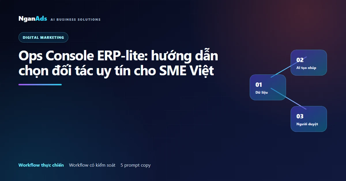 Ops Console ERP-lite: hướng dẫn chọn đối tác uy tín cho SM