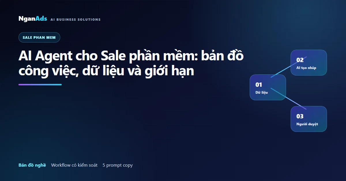 AI Agent cho Sale phần mềm: việc, dữ liệu, giới hạn
