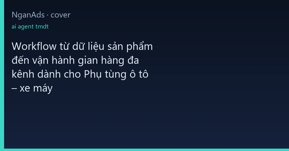 Workflow từ dữ liệu sản phẩm đến vận hành gian hàng đa kê…