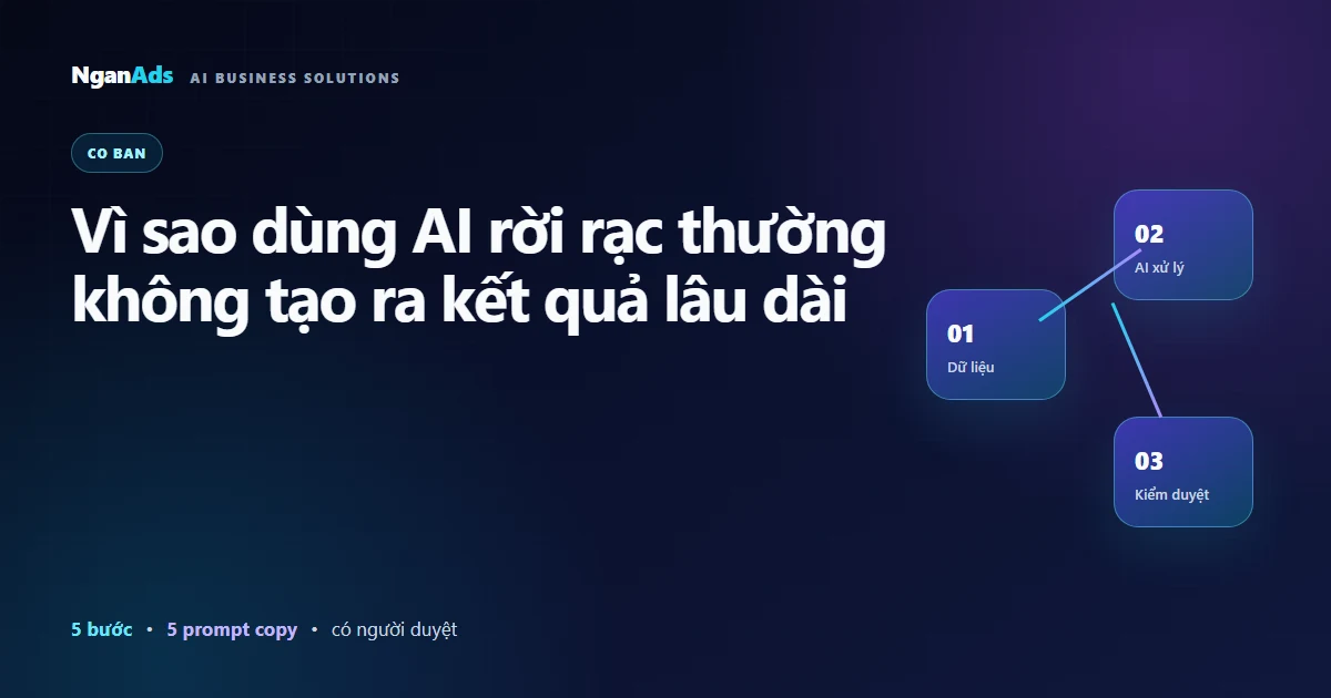 Vì sao dùng AI rời rạc thường không tạo ra kết quả lâu dài